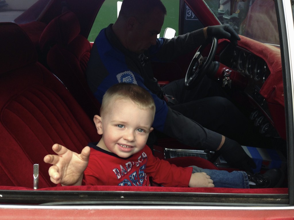 Noah testing the El Camino with Daddy!