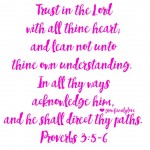 Trust in the Lord with all your heart!
