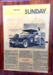Grandpa's custom car in the newspaper
