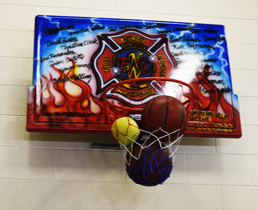 Fire Station Basketball Hoop